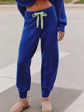 Cozy Fleece Track Joggers in Royal Blue